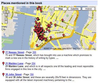 mapas en los libros con Google